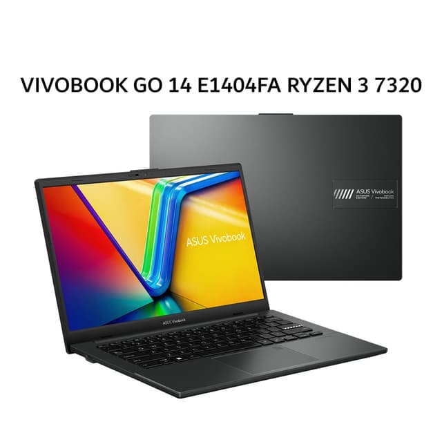ASUS VIVOBOOK GO 14 E1404FA RYZEN 3 7320 8GB 512GB W11+OHS+M365B 14.0FHD 2Y MIXED BLK -FHD3851M
