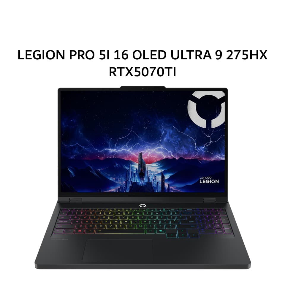 LENOVO LEGION PRO 5I 16 OLED ULTRA 9 275HX RTX5070TI 12GB/ 32GB 1TB W11+OHS+M365B 16.0WQXGA 240HZ 24ZRGB 3Y+3ADP BLK -1LID