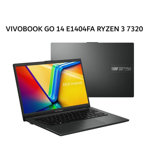 ASUS VIVOBOOK GO 14 E1404FA RYZEN 3 7320 8GB 256GB W11+OHS+M365B 14.0FHD BLK -FHD321M