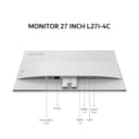 LENOVO MONITOR 27 INCH L27-4C IPS FHD 1080P 1MS 144HZ AMD FREESYNC TILT SPEAKER SILVER 3Y - Image 1