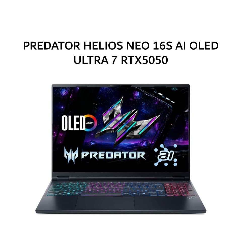 ACER PREDATOR HELIOS NEO 16S AI OLED ULTRA 7 255HX RTX5050 8GB/ 16GB 1TB W11+OHS 16.0WQXGA 240HZ 3Y+ADP -71-70Y9