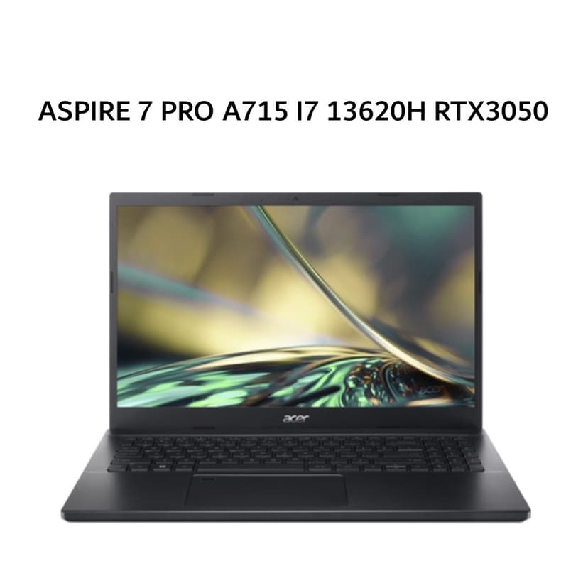 ACER ASPIRE 7 PRO A715 I7 13620H RTX3050 6GB/ 16GB 512GB W11+OHS+M365 15.6FHD 144HZ BLK -59G.77WV