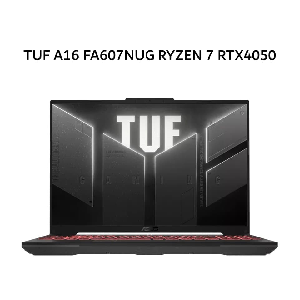 ASUS TUF A16 FA607NUG RYZEN 7 7445HS RTX4050 6GB/ 16GB 512GB W11+OHS+M365B 16.0 FHD+ IPS GRY -R745J6M-HM