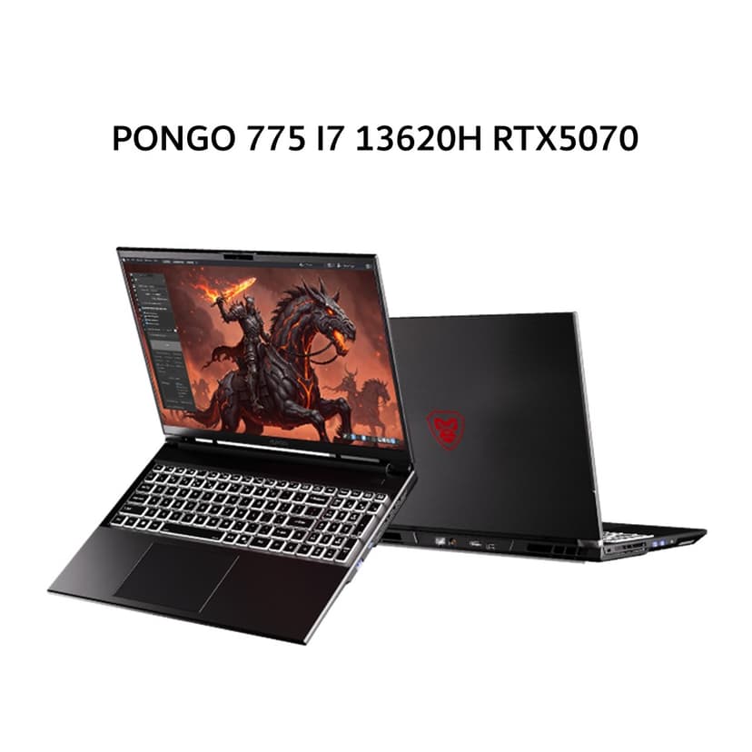 AXIOO PONGO 775 I7 13620H RTX5070 8GB/ 16GB 512GB W11 16.0QHD 180HZ 100SRGB RGB 3Y BLK