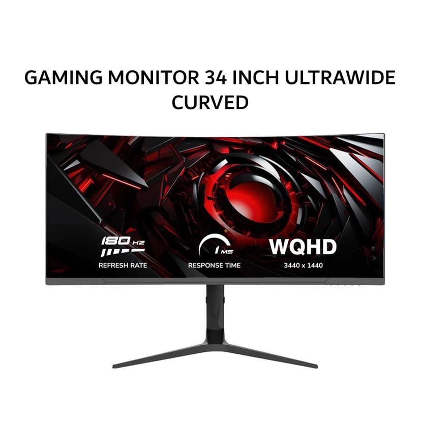 DIGITAL ALLIANCE GAMING MONITOR 34 INCH ULTRAWIDE CURVED VA UHD 4K 2160P 1MS 180HZ DA34-4KGAM180 2Y