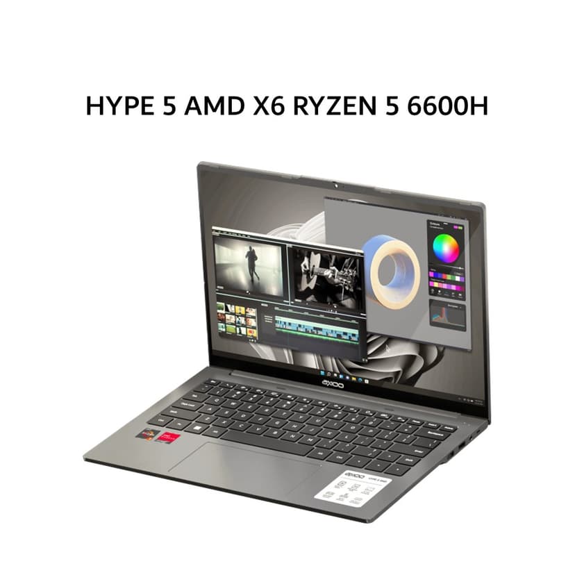 AXIOO HYPE 5 AMD X6 RYZEN 5 6600H 16GB 512GB W11 14.0FHD IPS BLIT HDMI GRY