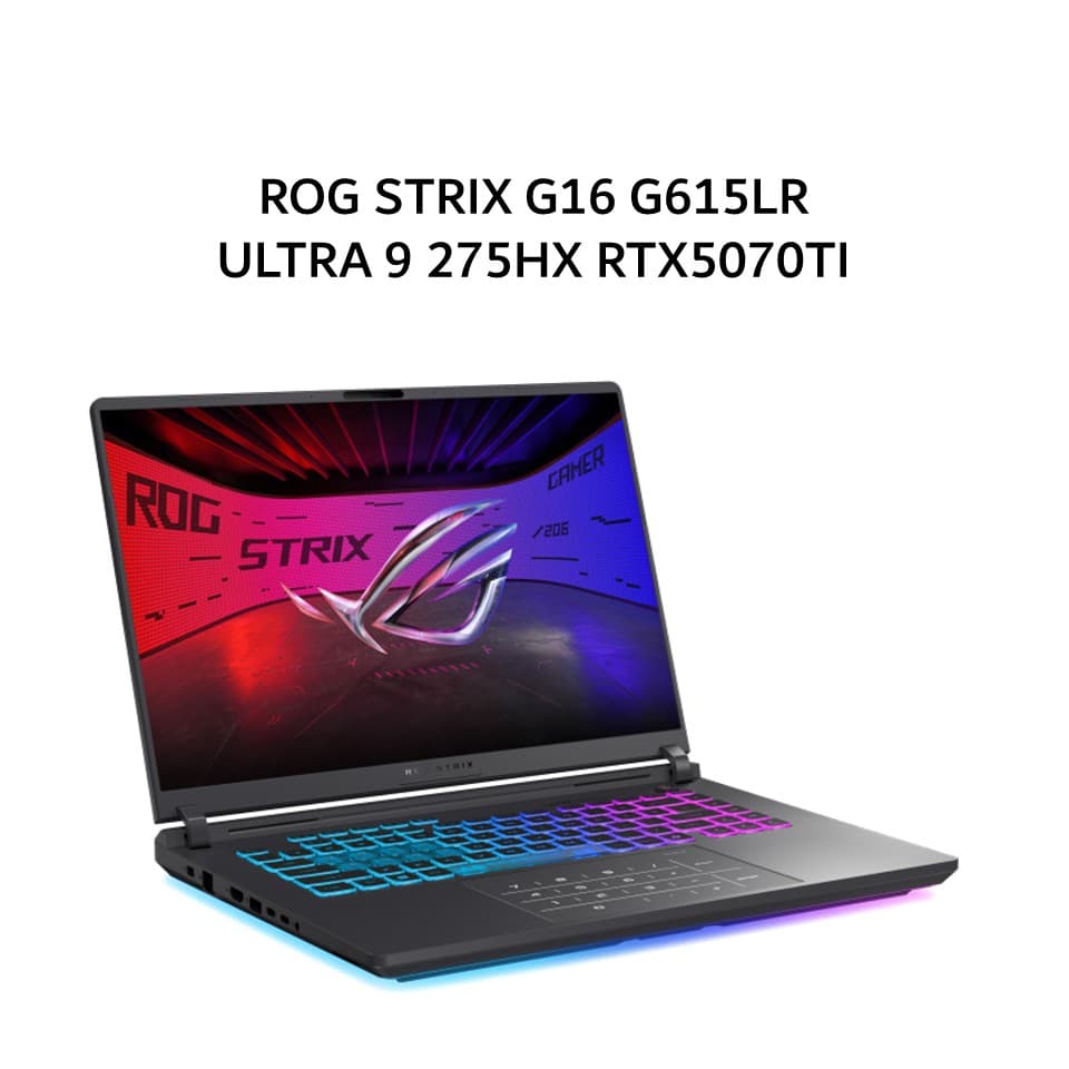 ASUS ROG STRIX G16 G615LR ULTRA 9 275HX RTX5070TI 12GB/ 32GB 2TB W11+OHS 16.0QHD 240HZ (BOX MOU) GRY -I9NT7C6G-HM