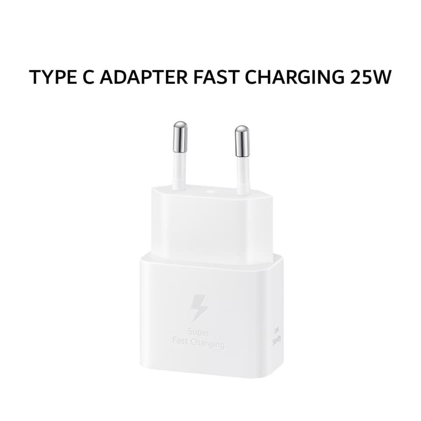 SAMSUNG TRAVEL TYPE C ADAPTER CHARGER FAST CHARGING 25W - PUTIH (GARANSI 6 BULAN)