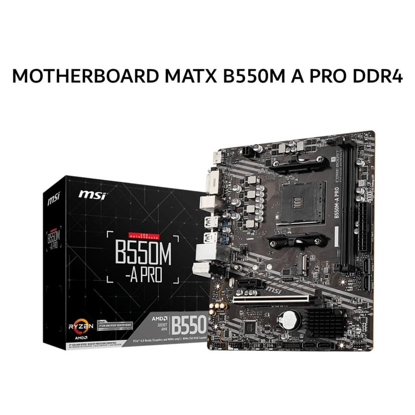 MSI MOTHERBOARD MATX B550M A PRO DDR4 AM4 /AMD 3Y