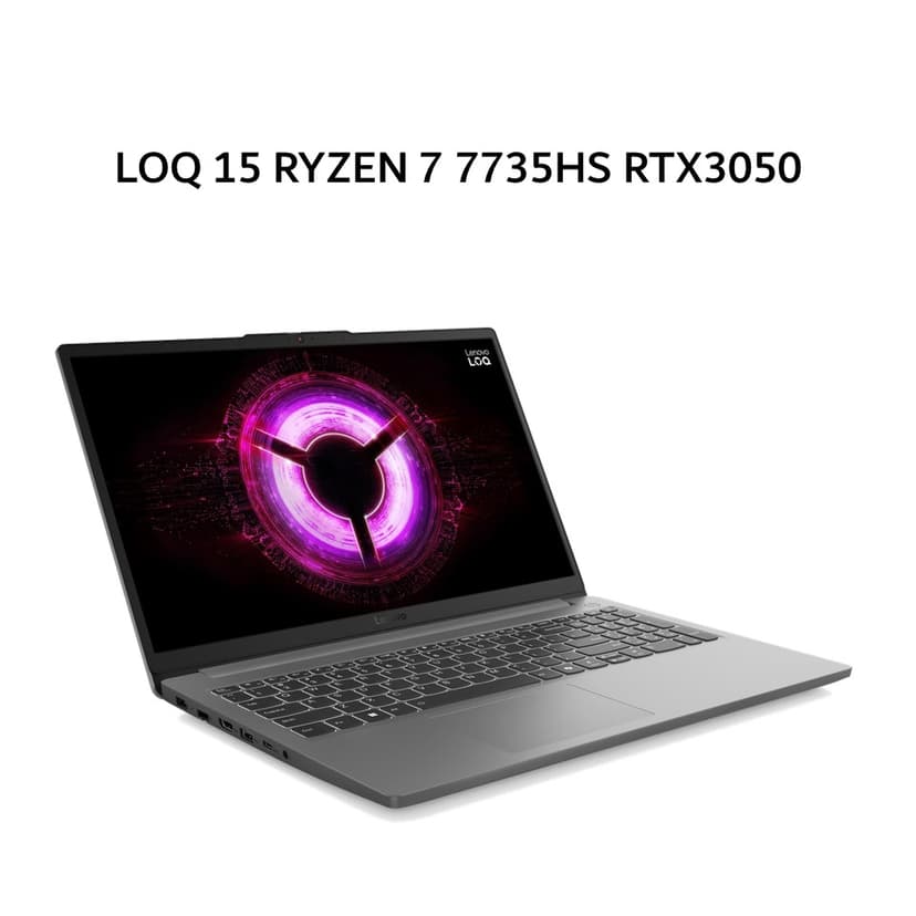 LENOVO LOQ 15 RYZEN 7 7735HS RTX3050 6GB/ 16GB 512GB W11+OHS+M365B 15.6FHD 144HZ 100SRGB BLIT 2Y PREM+2ADP GRY -1AID