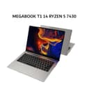 TECNO MEGABOOK T1 14 RYZEN 5 7430 16GB 512GB W11 14.0 FHD 100SRGB 75WH 1.39KG 2Y SLV - Image 1