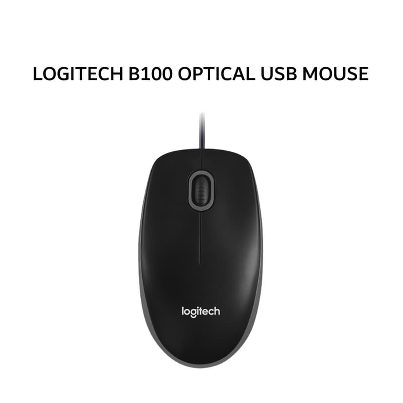 LOGITECH B100 MOUSE KABEL USB OPTICAL WIRED
