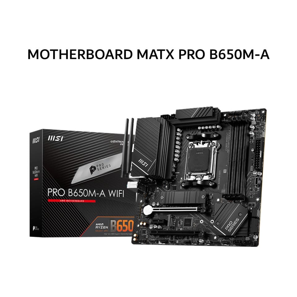 MSI MOTHERBOARD MATX PRO B650M-A WIFI 6E DDR5 AM5 /AMD 3Y