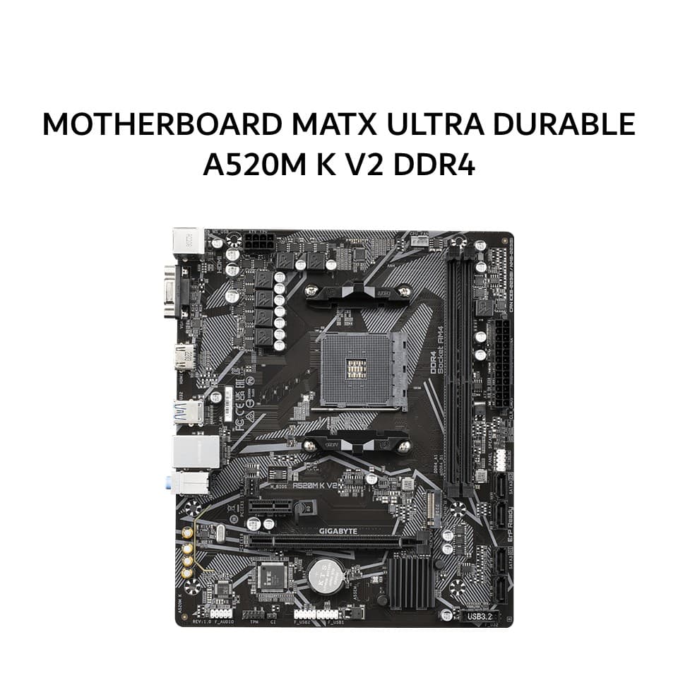 GIGABYTE MOTHERBOARD MATX ULTRA DURABLE A520M K V2 DDR4 AM4 /AMD 3Y