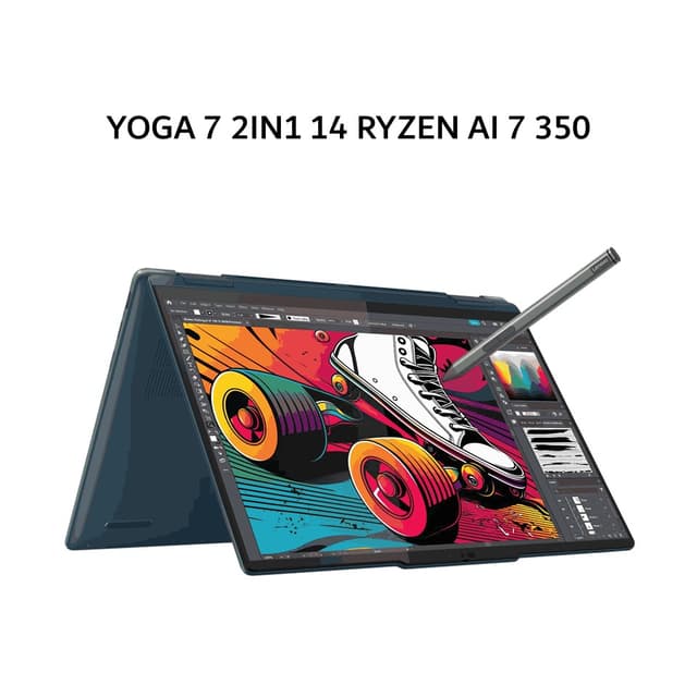LENOVO YOGA 7 2IN1 14 RYZEN AI 7 350 16GB 1TB W11+OHS+M365B 14.0WUXGA OLED PEN SLEEVE 3Y PREM+3ADP TEAL -9UID