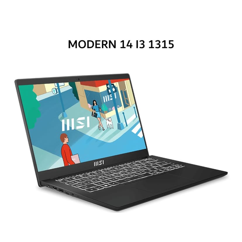 MSI MODERN 14 I3 1315 8GB 512GB W11 14.0FHD BLIT IPS 2Y BLK -C13M.1468
