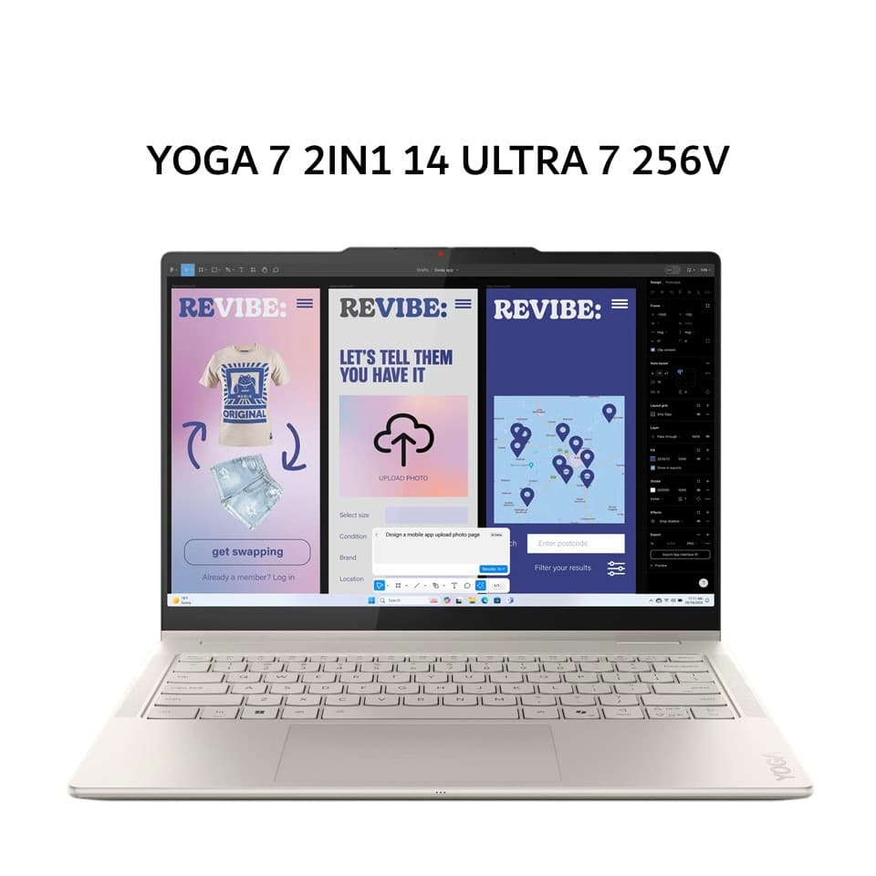 LENOVO YOGA 7 2IN1 14 ULTRA 7 256V 16GB 1TB W11+OHS 14.0 2.8K OLED 120HZ PEN 3Y PREM+3ADP SEASHELL -3WID