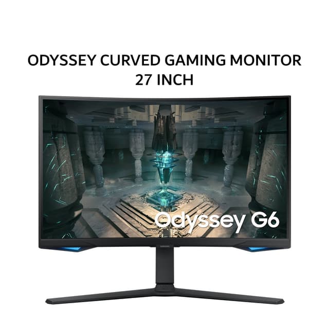 SAMSUNG ODYSSEY CURVED SMART GAMING MONITOR 27 INCH G6 G65B IPS QHD 1440P 1MS TIZEN OS WIFI 240HZ HDR 400 FULL ERGONOMIC SPEAKER 1Y PART + 3Y SERVICE