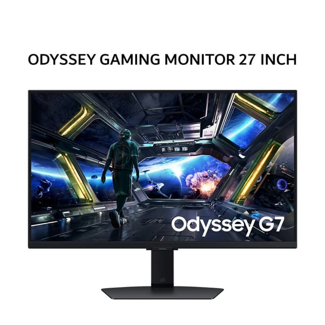 SAMSUNG ODYSSEY GAMING MONITOR 27 INCH G7 G70D IPS UHD 4K 2160P 1MS 144HZ HDR 400 ERGONOMIC SPEAKER 1Y PART + 3Y SERVICE