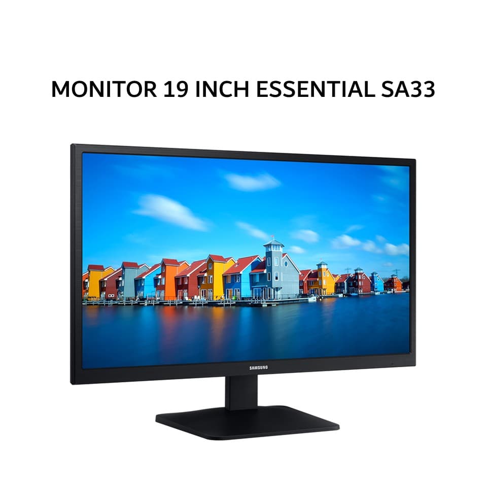 SAMSUNG MONITOR 19 INCH ESSENTIAL SA33 TN HD 768P 5MS 60HZ 1Y PART + 3Y SERVICE