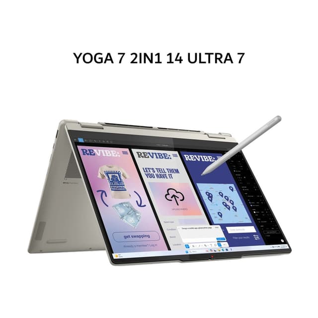 LENOVO YOGA 7 2IN1 14 ULTRA 7 258V 32GB 1TB W11+OHS+M365B 14.0 2.8K OLED 120HZ PEN 3Y PREM+3ADP SEASHELL -7CID