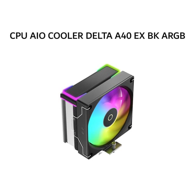 OCYPUS CPU AIO COOLER DELTA A40 SE BK ARGB (1X 120MM ARGB FANS) BLACK 3Y