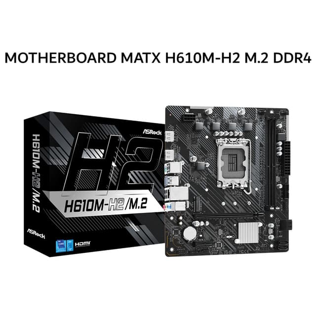 ASROCK MOTHERBOARD MATX H610M-H2 M.2 DDR4 LGA1700 /INTEL 3Y