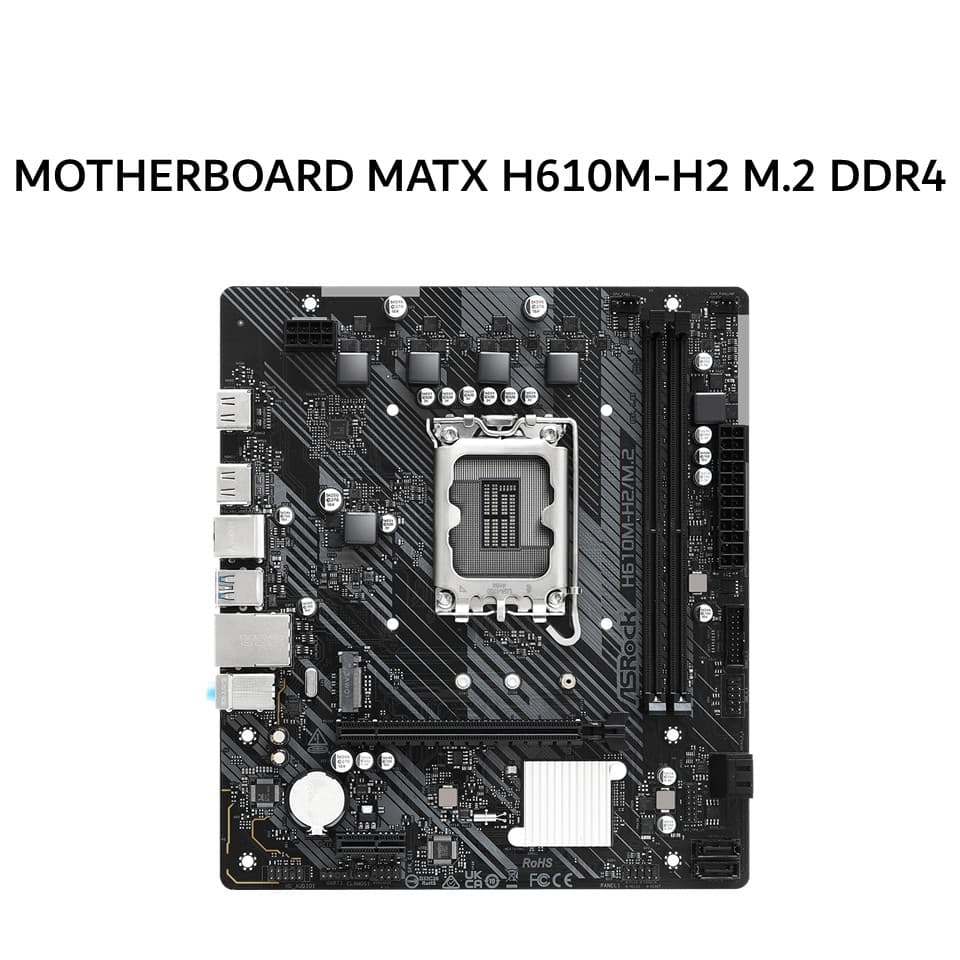 ASROCK MOTHERBOARD MATX H610M-H2 M.2 DDR4 LGA1700 /INTEL 3Y
