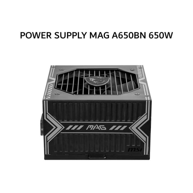 MSI PSU POWER SUPPLY MAG A650BN 650W (80+ BRONZE) BLACK 5Y