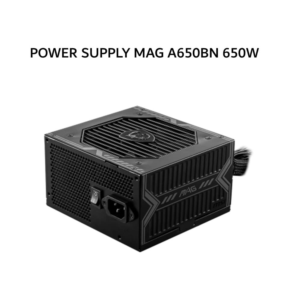 MSI PSU POWER SUPPLY MAG A650BN 650W (80+ BRONZE) BLACK 5Y
