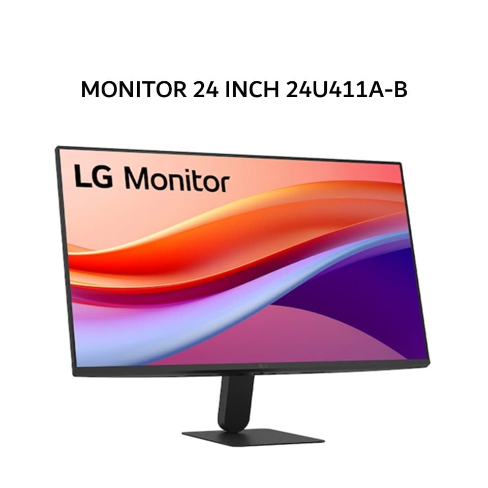 LG MONITOR 24 INCH 24U411A-B IPS FHD 1080P 1MS HDR 10 120HZ 4 SIDE BORDERLESS 3Y