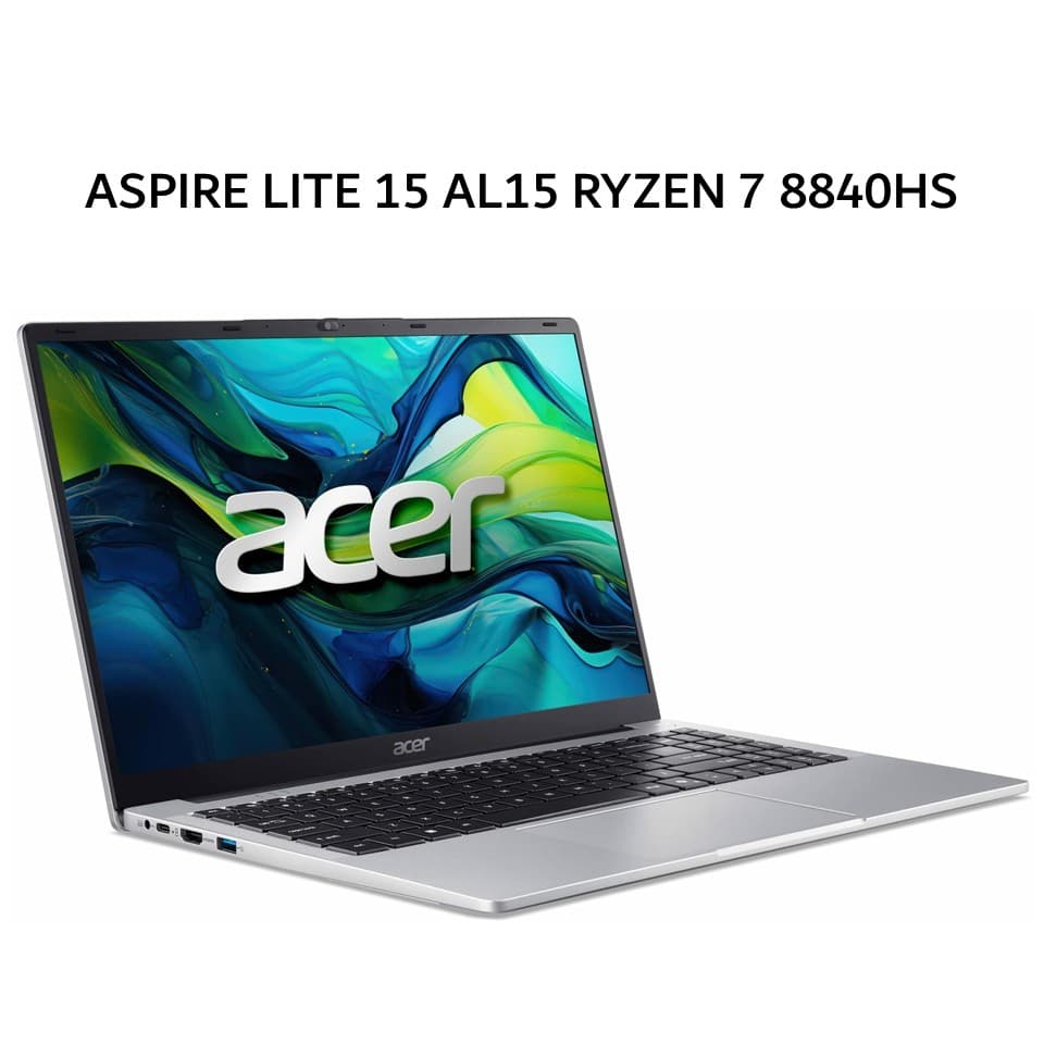 ACER ASPIRE LITE 15 AL15 RYZEN 7 8840HS 16GB 512GB W11+OHS+M365B 15.0FHD IPS SLV -61P.R572