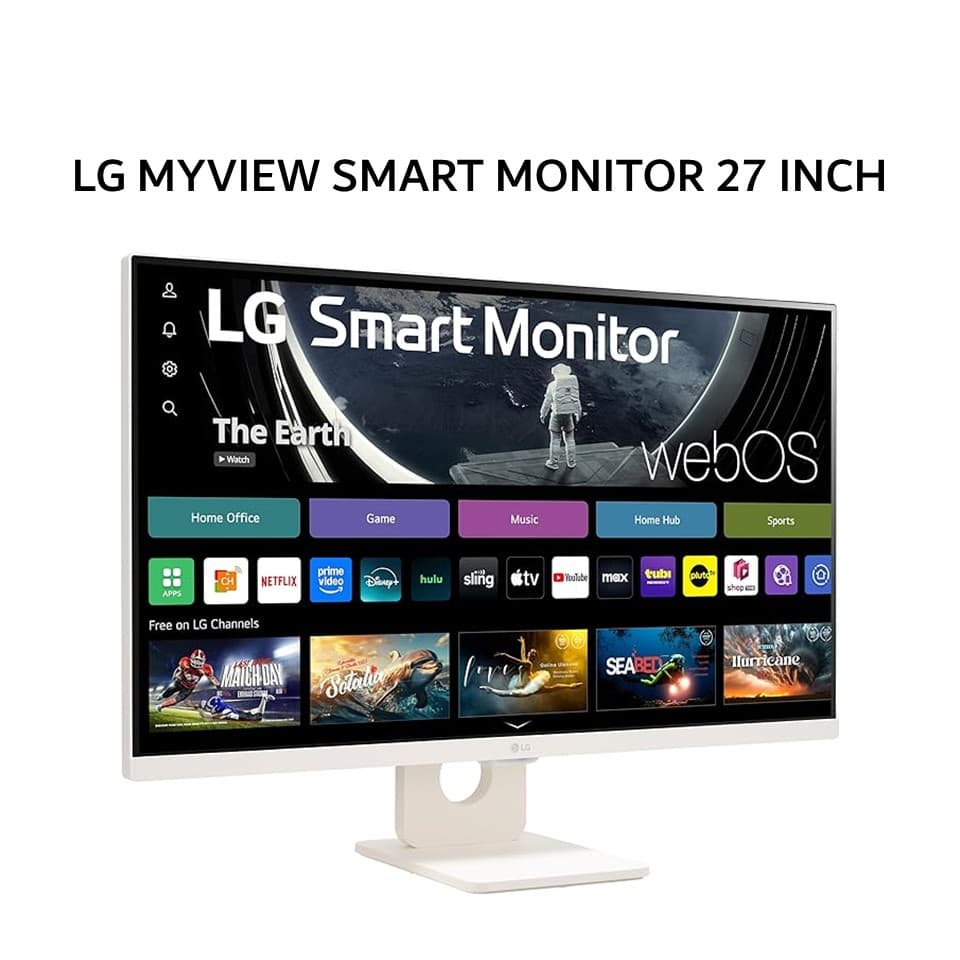 LG MYVIEW SMART MONITOR 27 INCH 27U511SA-W IPS FHD 1080P 5MS 100HZ SPEAKER WEBOS WHITE 3Y