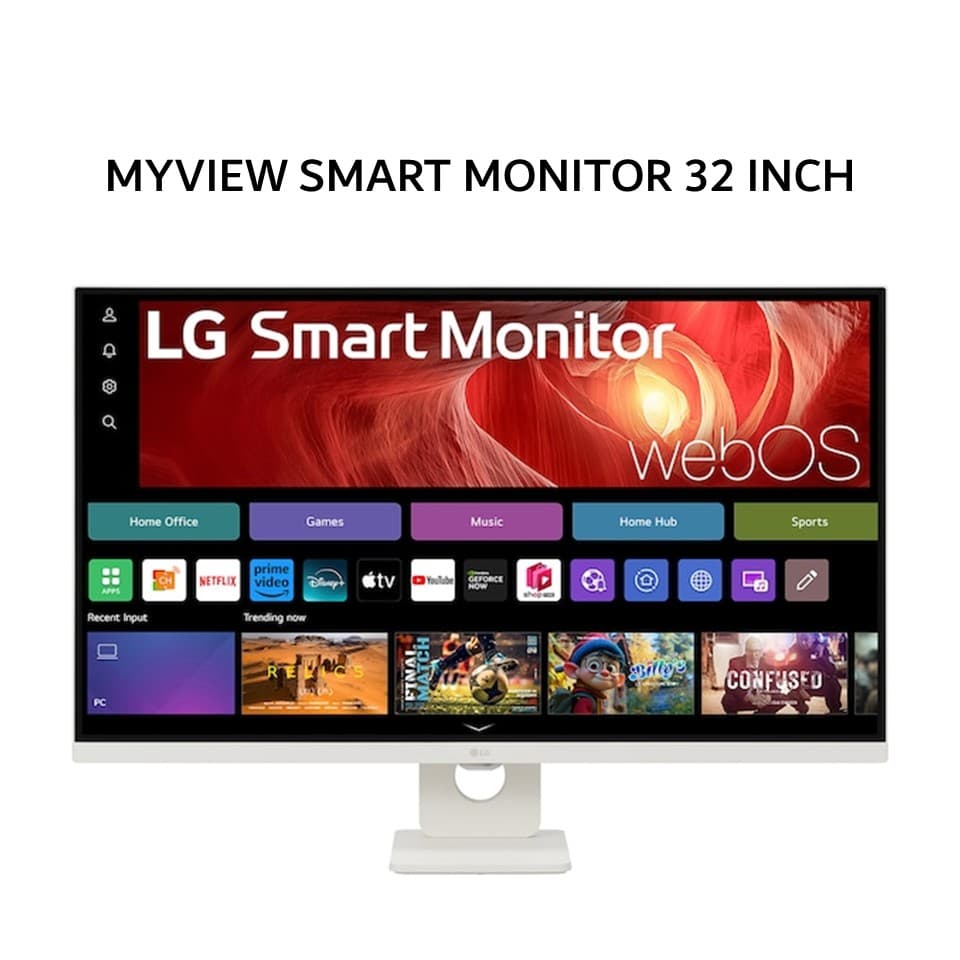 LG MYVIEW SMART MONITOR 32 INCH 32U721SA-W VA UHD 4K 2160P 5MS 60HZ HDR10 USB-C SPEAKER WEBOS WHITE 3Y