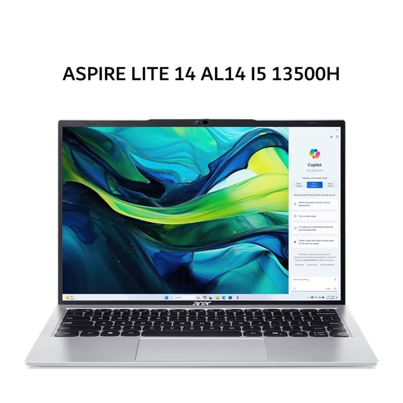 ACER ASPIRE LITE 14 AL14 I5 13500H 16GB 512GB W11+OHS 14.0WUXGA IPS SLV -71P.53TG