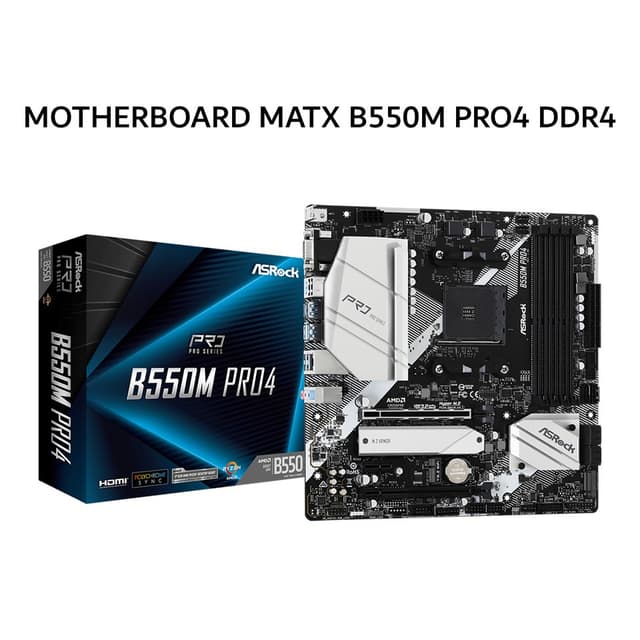 ASROCK MOTHERBOARD MATX B550M PRO4 DDR4 AM4 /AMD 3Y