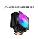 COOLER MASTER CPU AIR COOLER HYPER 212 3DHP BLACK ARGB (1X 120MM ARGB FAN + 4 HEATPIPES) BLACK 2Y - Image 1