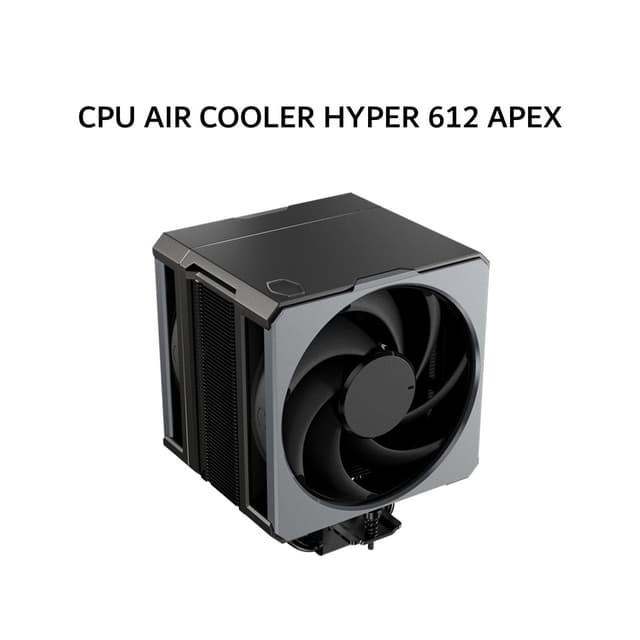 COOLER MASTER CPU AIR COOLER HYPER 612 APEX (2X 120MM ARGB FAN + 6 HEATPIPES) BLACK 5Y