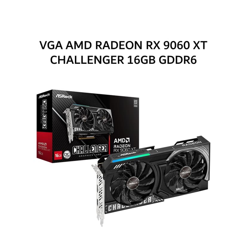 ASROCK VGA AMD RADEON RX 9060 XT CHALLENGER 16GB GDDR6 OC 2Y