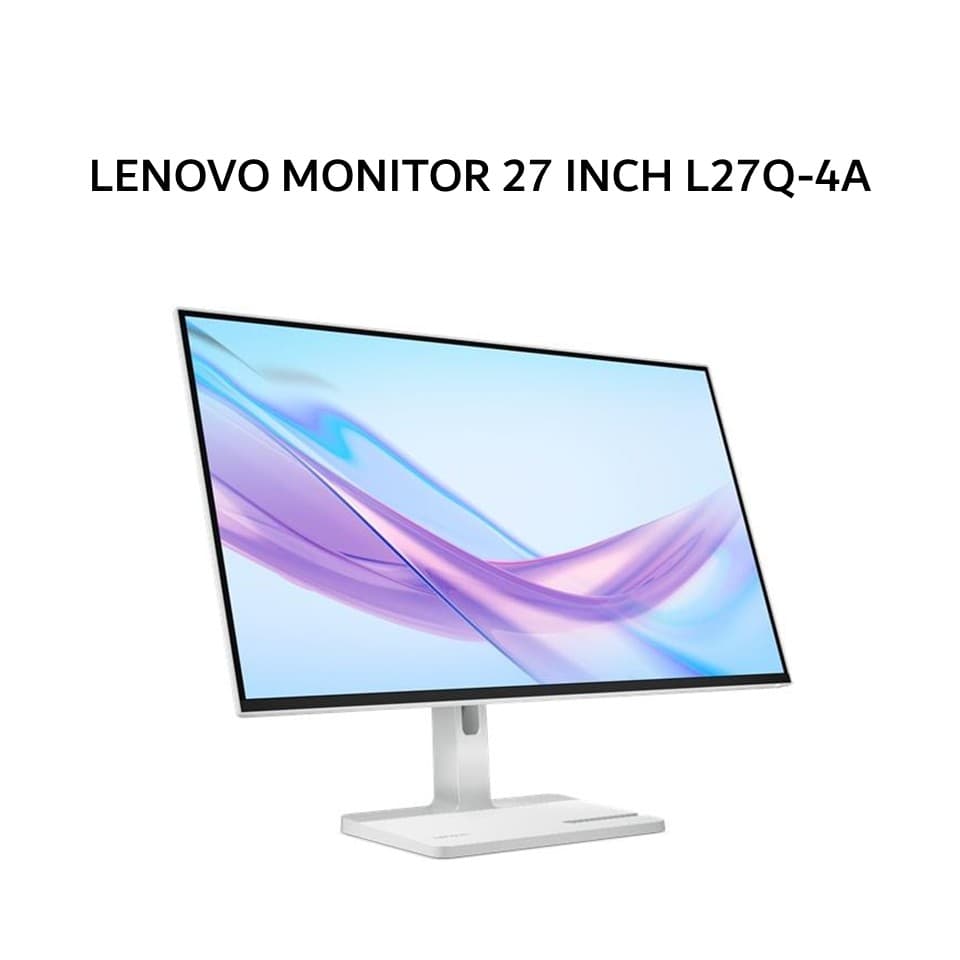 LENOVO MONITOR 27 INCH L27Q-4A IPS QHD 2K 1440P 1MS 100HZ ERGONOMIC SPEAKER WHITE 3Y