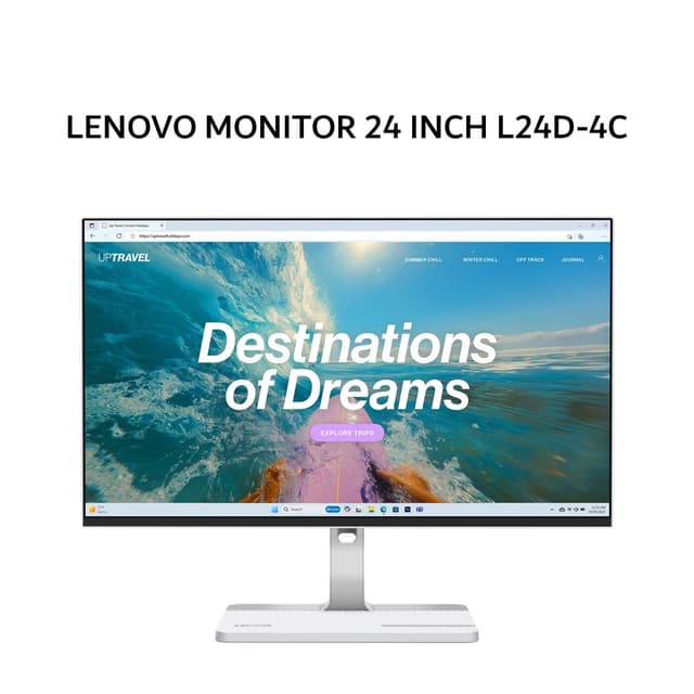 LENOVO MONITOR 24 INCH L24D-4C IPS FHD 1080P 1MS 144HZ AMD FREESYNC ERGONOMIC SPEAKER USB-C SILVER 3Y