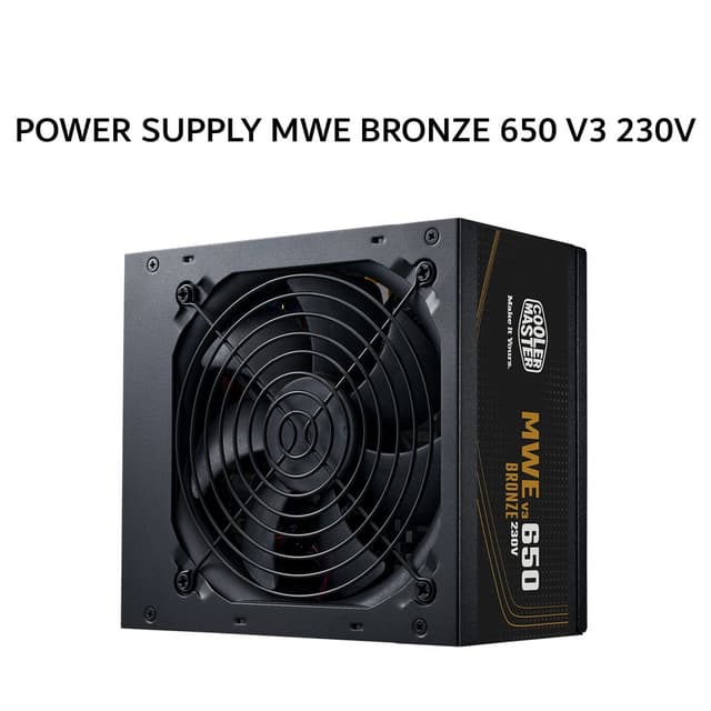 COOLER MASTER PSU POWER SUPPLY MWE BRONZE 650 V3 230V 650W (80+ BRONZE) ATX 3.1 BLACK 5X