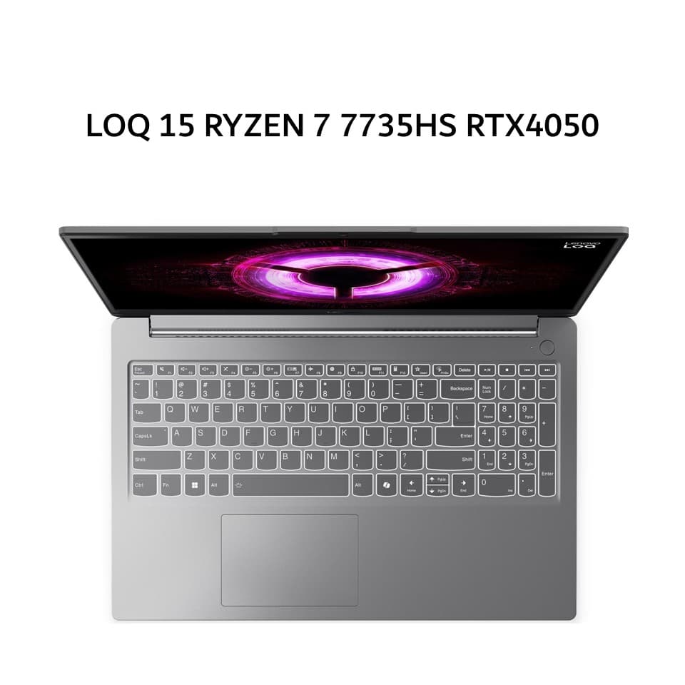 LENOVO LOQ 15 RYZEN 7 7735HS RTX4050 6GB/ 16GB 512GB W11+OHS+M365B 15.6FHD 144HZ 100SRGB BLIT 2Y PREM+2ADP LUNA GRY -1BID
