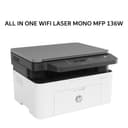 HP ALL IN ONE WIFI LASER MONO MFP 136W 2Y - Image 1