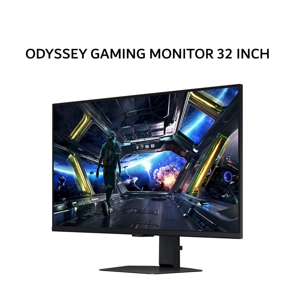 SAMSUNG ODYSSEY GAMING MONITOR 32 INCH G7 G70D FAST IPS UHD 4K 2160P 1MS 144HZ HDR10+ ERGONOMIC SPEAKER 1Y PART + 3Y SERVICE