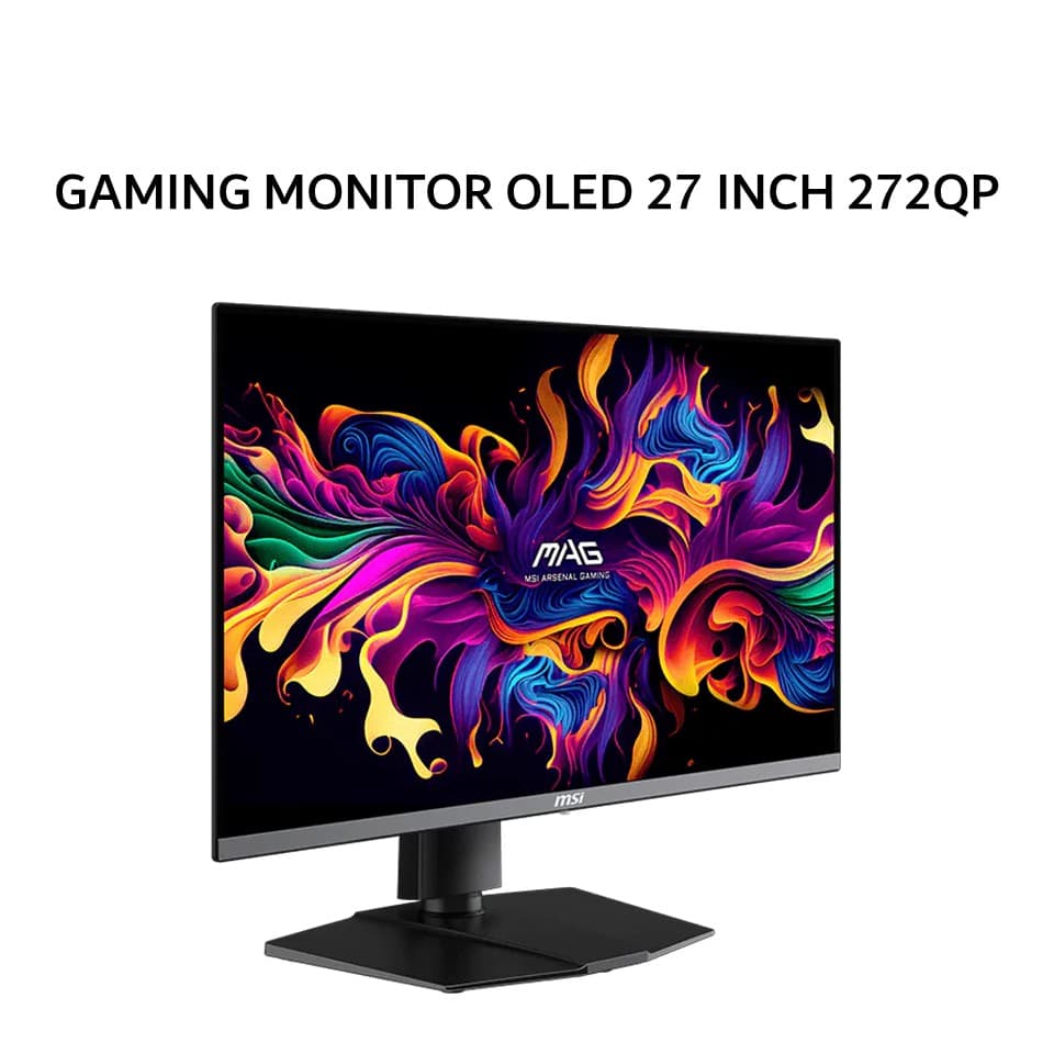 MSI OLED GAMING MONITOR 27 INCH MAG 272QP / MAG272QP QD-OLED X50 2K 1440P 0.03MS 500HZ DELTA E2 HDR TRUEBLACK 500 ERGONOMIC 3Y