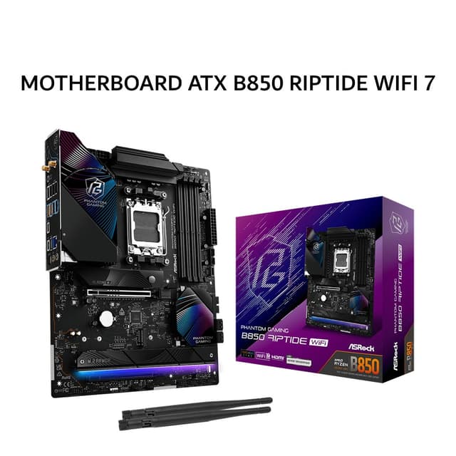 ASROCK MOTHERBOARD ATX B850 RIPTIDE WIFI 7 DDR5 AM5 /AMD 3Y