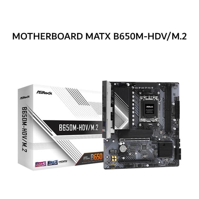 ASROCK MOTHERBOARD MATX B650M-HDV/M.2 DDR5 AM5 /AMD 3Y