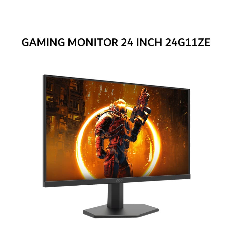 AOC GAMING MONITOR 24 INCH 24G11ZE FAST IPS FHD 1080P 0.3MS 240HZ AOC G-MENU HDR10 3Y