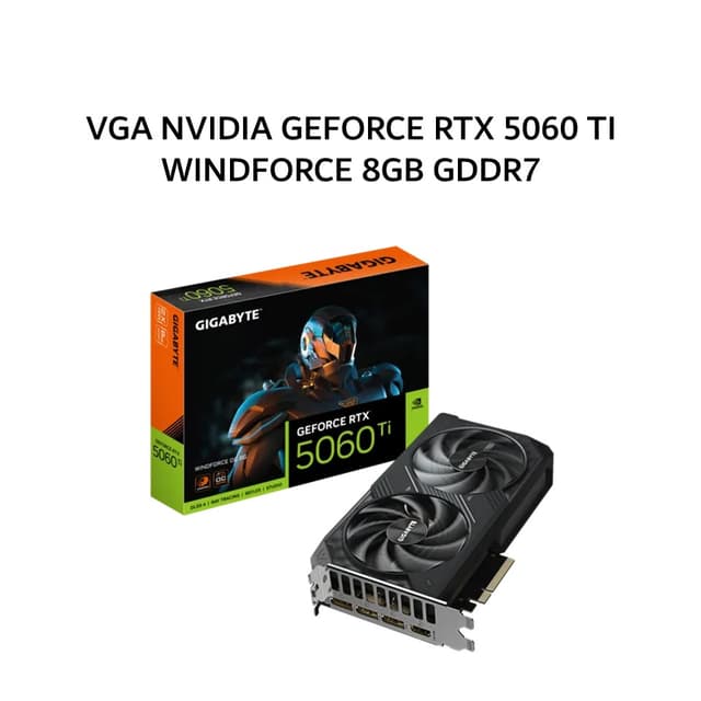 GIGABYTE VGA NVIDIA GEFORCE RTX 5060 TI WINDFORCE 8GB GDDR7 OC 3Y